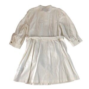 Who What Wear Women’s Utility Mini Denim Shirt Dress Cream Boho Safari Large